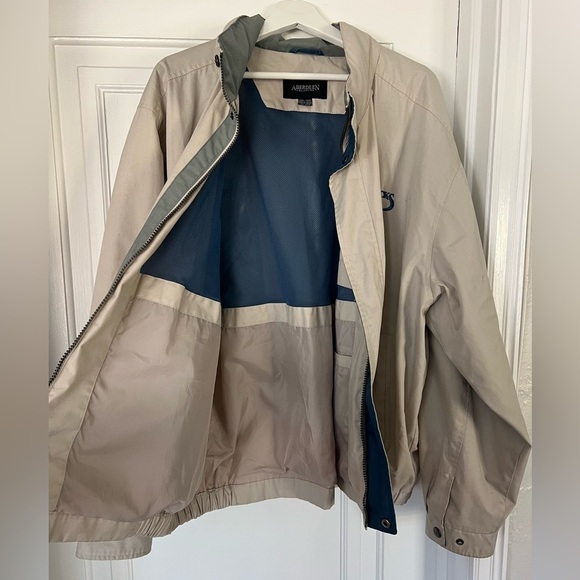 Aberdeen Collection Mr. Ducks Windbreaker Jacket XXL Beige Zip-Up Lightweight - Picture 9 of 11